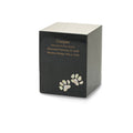 Monumental Memorials Pet Paws Pearl Inlay Black Cremation Urn - 115 cubic inches