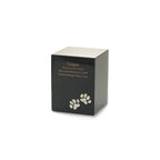Monumental Memorials Pet Paws Pearl Inlay Black Cremation Urn - Small