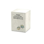 Monumental Memorials Pet Paws Pearl Inlay White Cremation Urn - 75 cubic inches