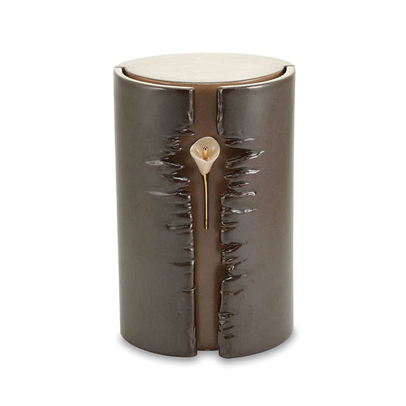 Lily Column Taupe Cremation Urn