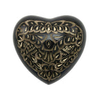 Radiance black gold heart cremation urn keepsake