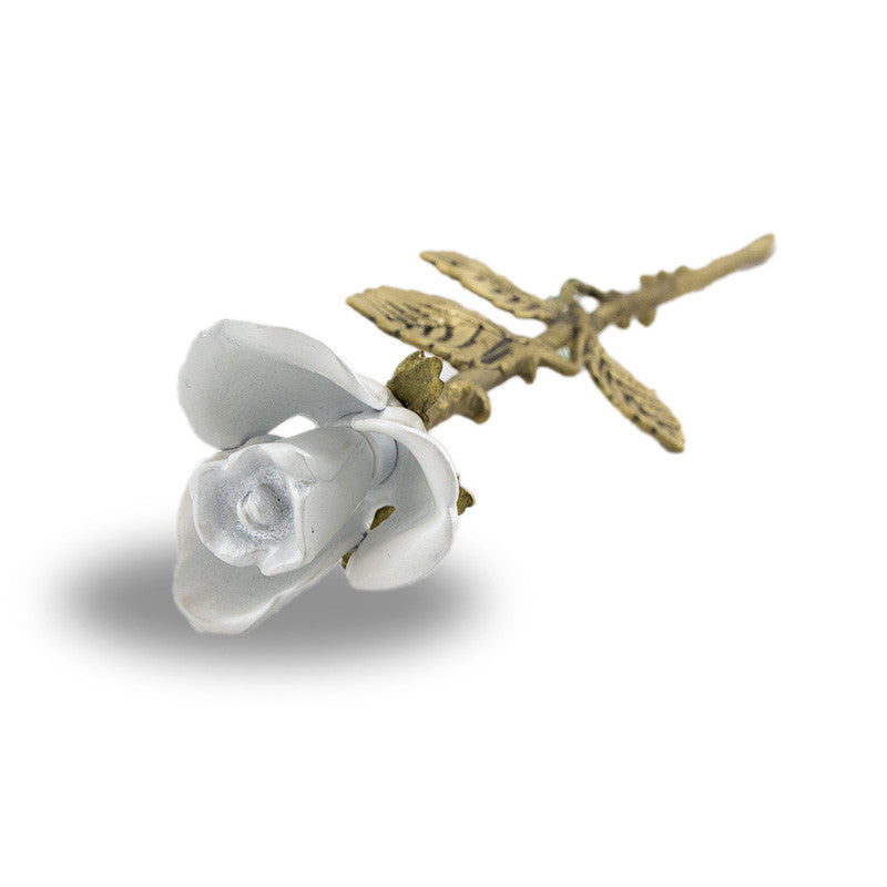 White Rose Stem Cremation urn Keepsake