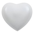 Arielle Heart Cremation Urn - White