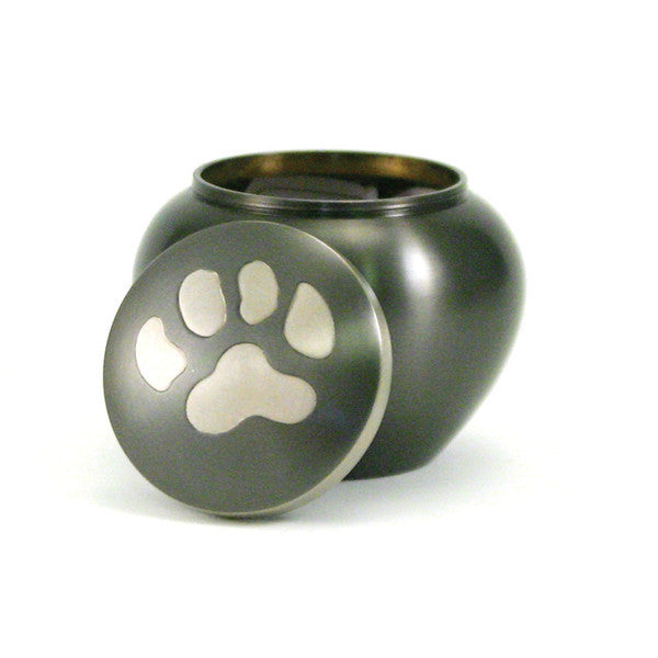 Small Odyssey Paw print pet cremation  Urn - Slate