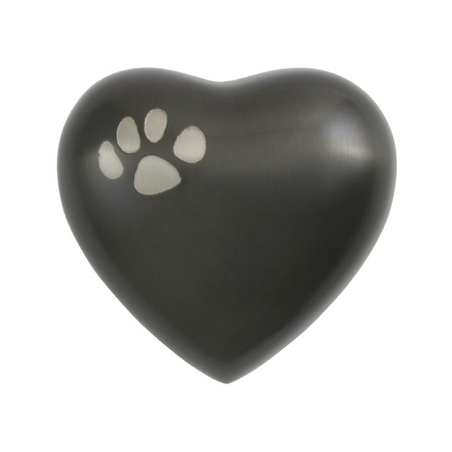 slate paw print cremation urn heart