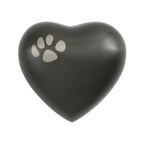 slate paw print cremation urn heart