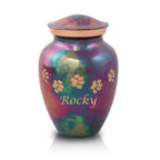 Raku Paw print pet Cremation Urn - Medium