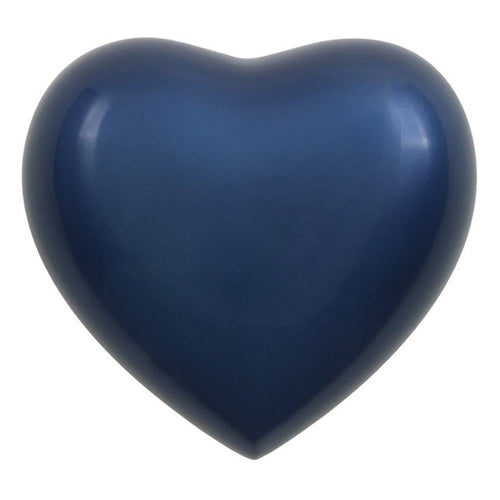 Arielle Heart Cremation Urn - Sky Blue Royal