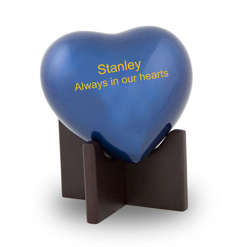 Arielle Heart Urn - Sky Blue