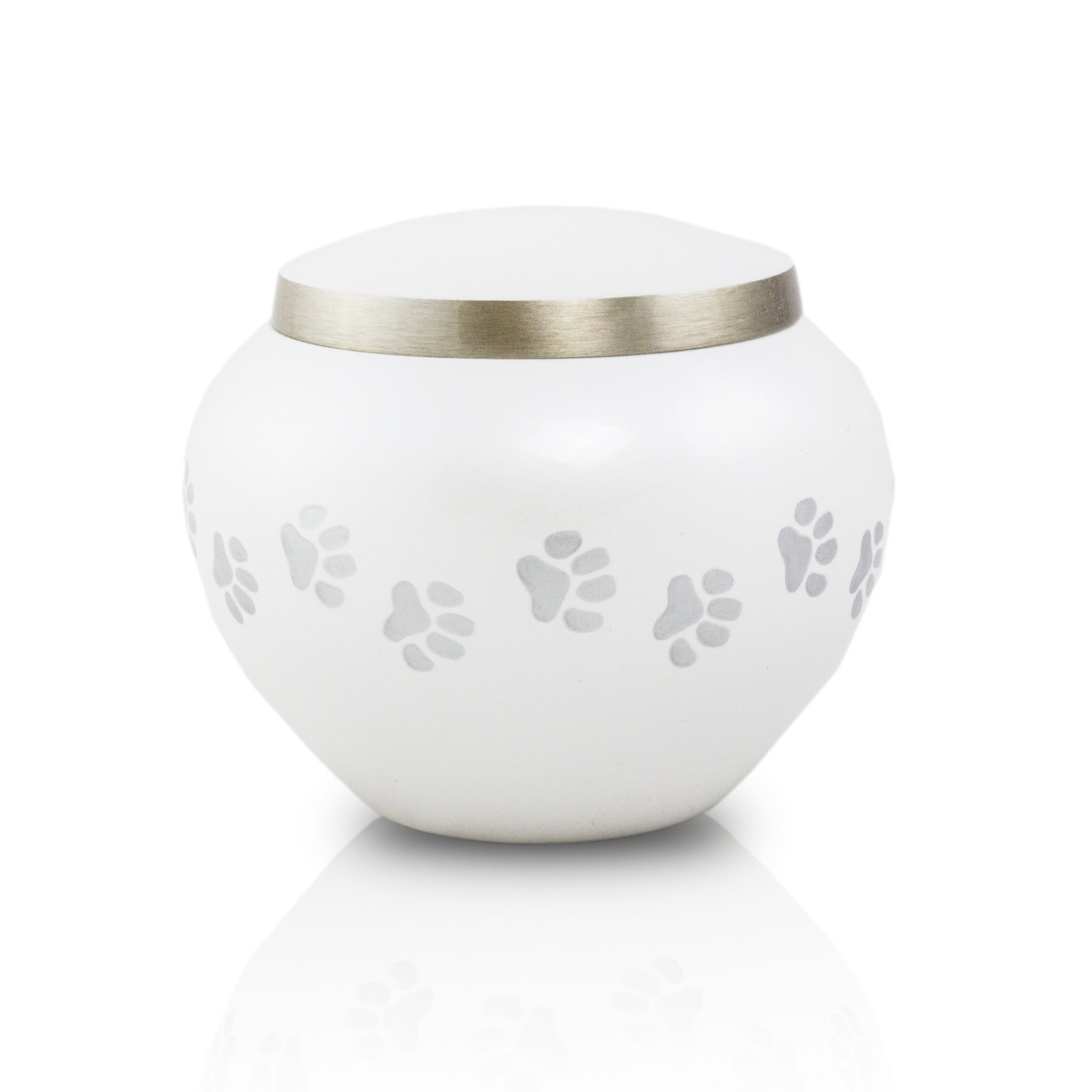 Small Odyssey paw print Pet Urns - Pearl