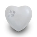 Odyssey Pet Paw Heart Keepsake - Pearl cremation urn