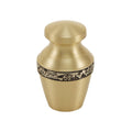 Avalon Bronze floral banded Cremation Urn - Keepsake