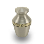 Avalon Pewter floral banded  Cremation Urn - Keepsake