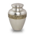 Avalon Pewter floral banded Cremation Urn - Medium