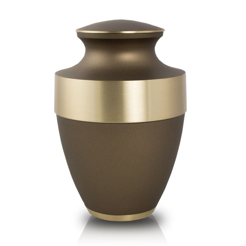 Lineas Bronze Cremation Urn banded