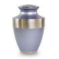 Lineas Lilac Cremation Urn - Large banded