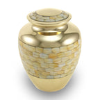 large elite mother of pearl urn