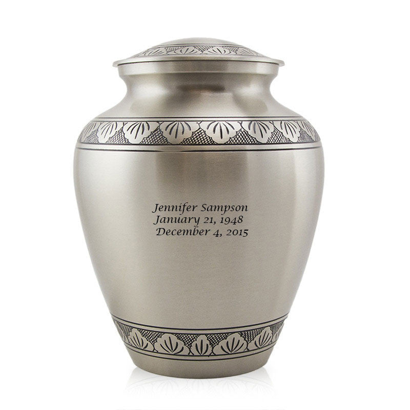 Elite Athena Pewter banded Cremation Urn - Large