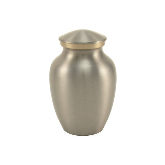 Handsome pewter cremation urn 40