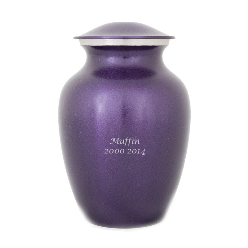 Luxurious Violet Pet cremation Urn - Extra Small