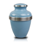 Light Blue Banded Cremation Urn