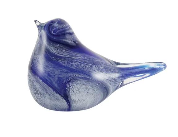 Azure Lyrical Songbird Cremation Urn Keepsake