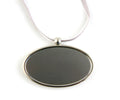 Silver Oval Pendant with Engraving