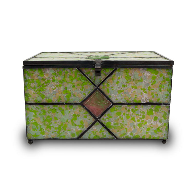 Meadow green Urn Chest cremation urn
