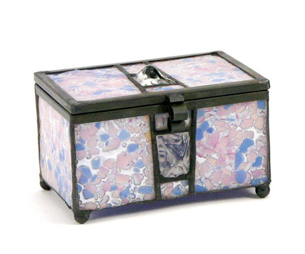 Orchid purple pink Cremation Urn Keepsake stained glass