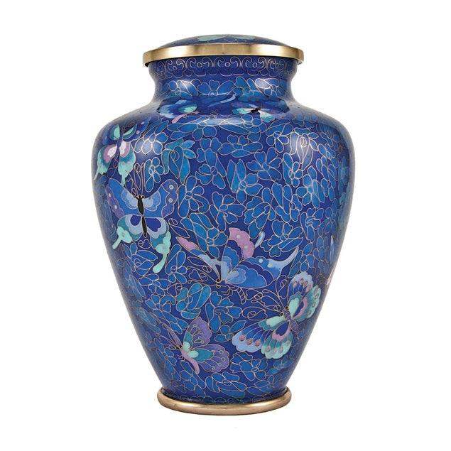 Nouveau Butterfly Full Size Cloisonne cremation Urn
