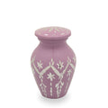 Garland drop purple keepsake cremation urn