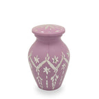 Garland drop purple keepsake cremation urn