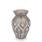 Garland drop pewter keepsake cremation urn