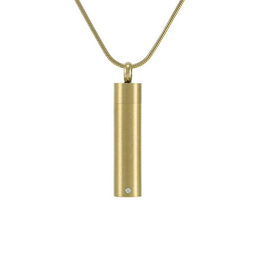 Bronze cylinder cremation urn keepsake pendant jewelry
