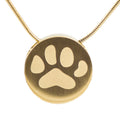 Paw Print Cremation Necklace - Bronze