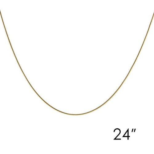 Gold plated 24 inch chain