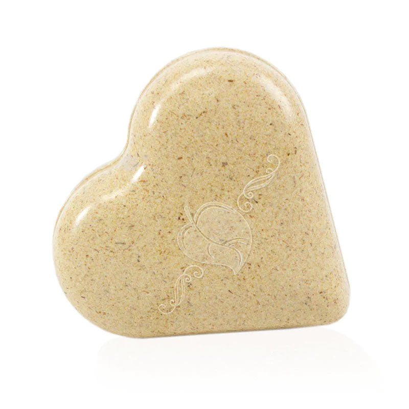 Biodegradable heart urn
