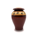 Auburn paw print small pet cremation urn