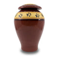 Auburn paw print pet cremation urn large