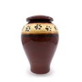 Auburn paw print medium pet cremation urn