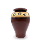 Auburn paw print medium pet cremation urn