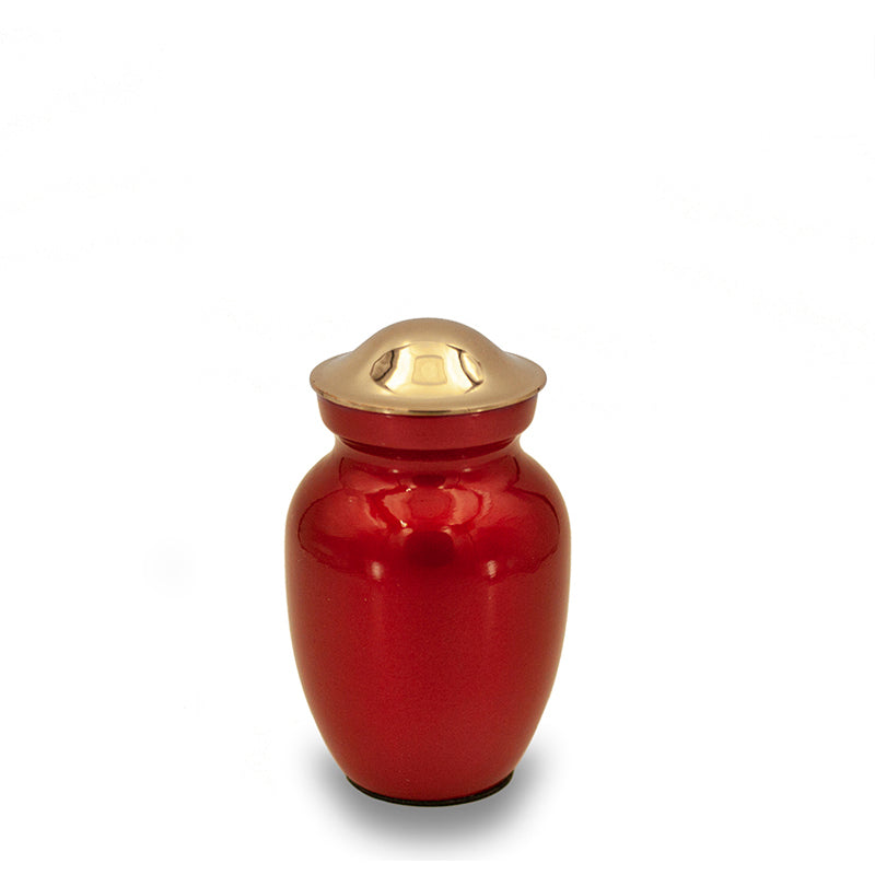 Deep red cremation urn 25