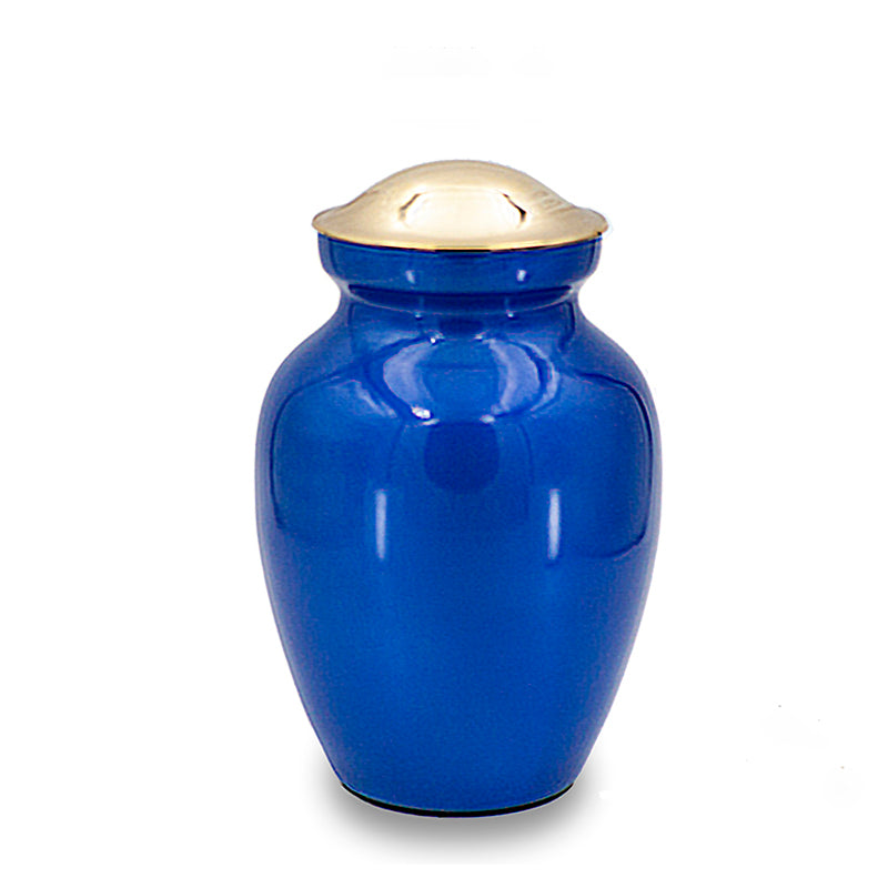 Ocean blue cremation urn 85