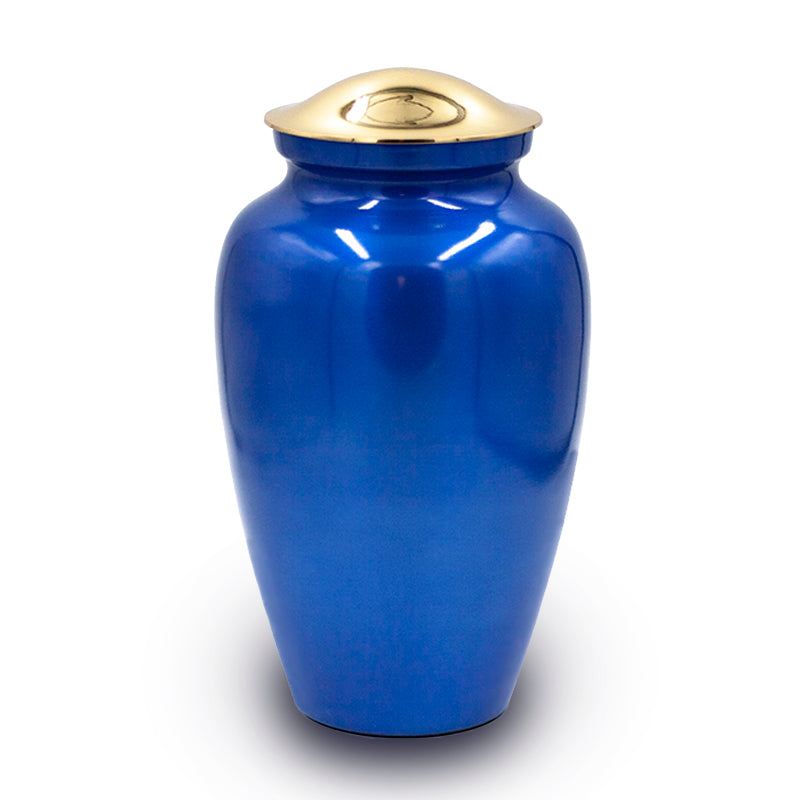 Ocean blue cremation urn large