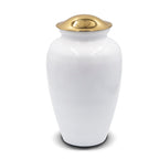 Ice white cremation urn