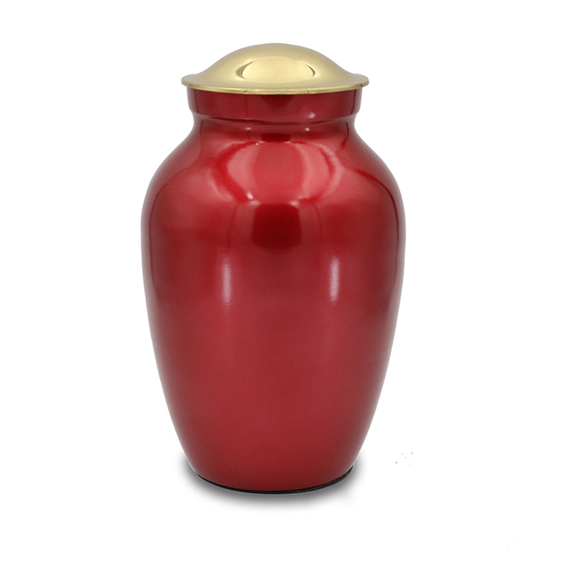 Deep red cremation urn 125 