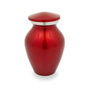 Deep red cremation urn keepsake