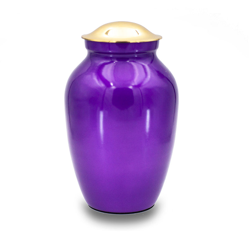 Deep purple cremation urn 125