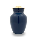 Navy blue small cremation urn