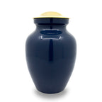 Navy blue medium cremation urn